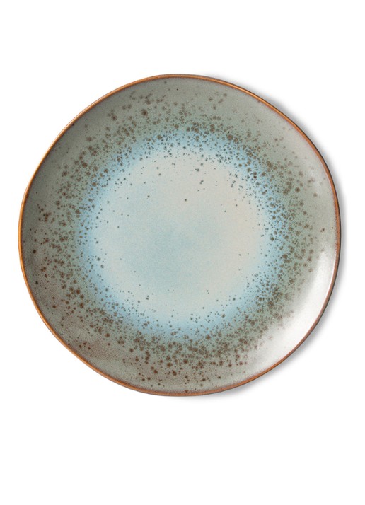 HKliving Mineral dinerbord 27 cm set van 2 - voorkant 5 grijs