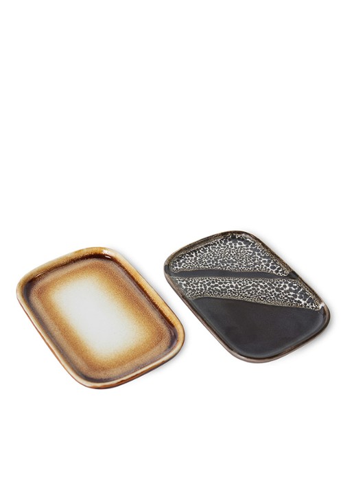 HKliving Mojave serveerschaal 14,5 cm set van 2 - voorkant 4 multicolor