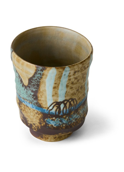 HKliving Mok 9,2 cm - voorkant 3 blauw