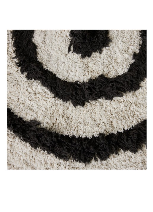 HKliving Mono badmat ø80 cm - detail 2 wit