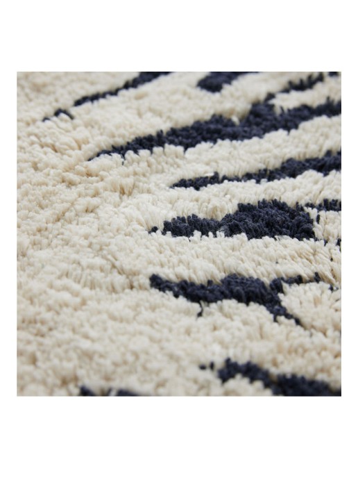 HKliving Monochrome badmat 75 x 120 cm  - detail zwart