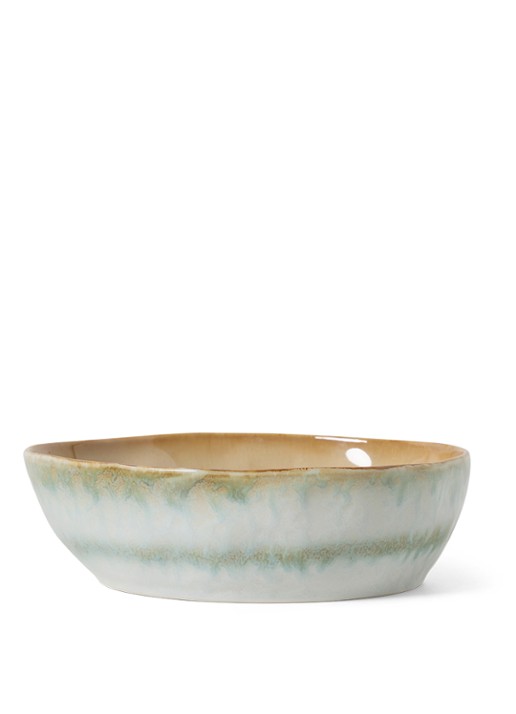 HKliving Pasta kom 19,5 cm set van 2 - voorkant 4 lichtblauw