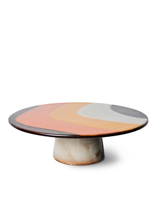 HKliving Retro Wave taartplateau 21 cm