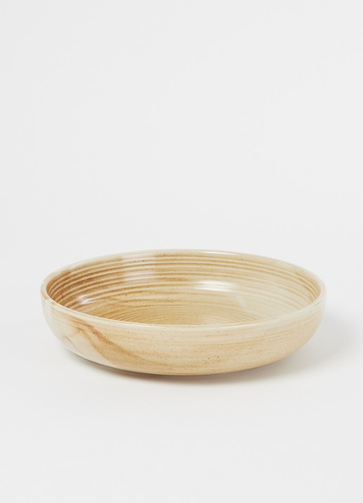 HKliving Rustic diep bord 22 cm - detail 3 zand