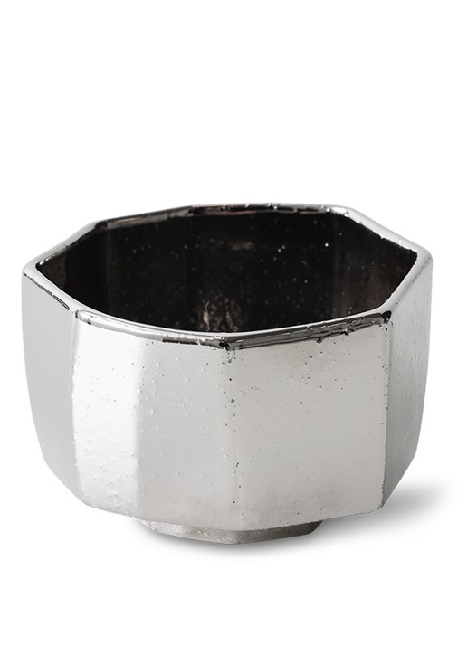 HKliving Schaal 10 cm - voorkant 5 zilver