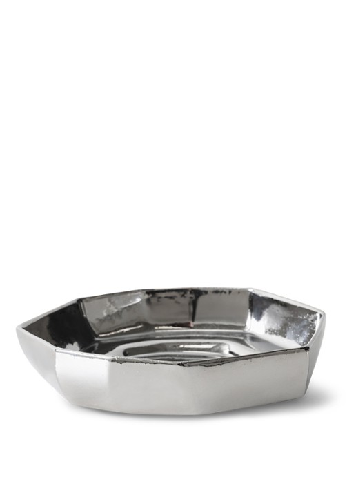 HKliving Schaal 25 cm - voorkant 3 zilver