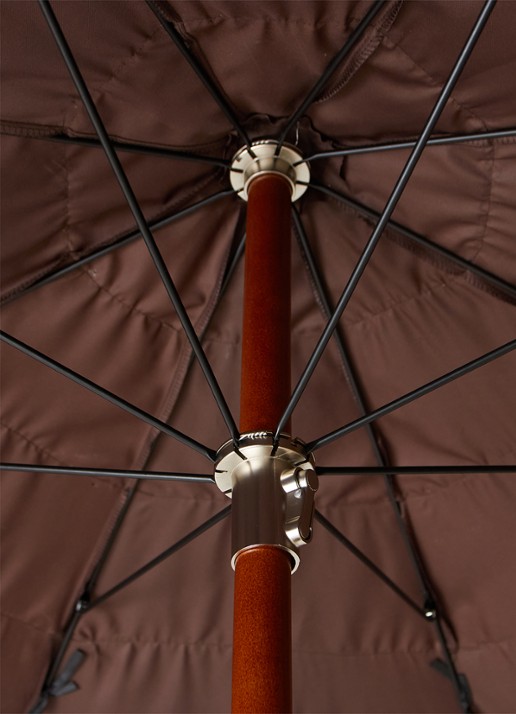 HKliving Serengeti strand parasol met raffia 230 cm - detail 3 lichtbruin