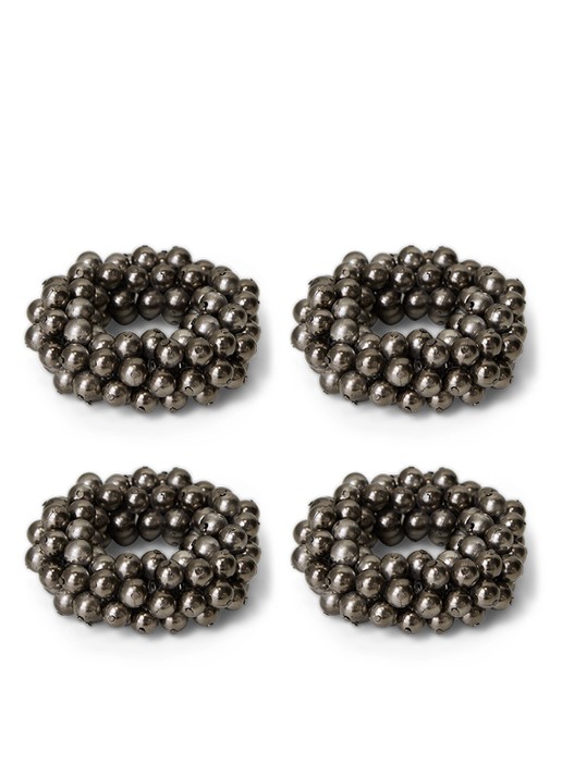 HKliving Servetringen set van 4 - detail 2 zilver