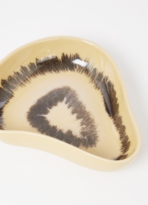 HKliving Shell serveerschaal 15,7 cm - voorkant 2 vanillegeel