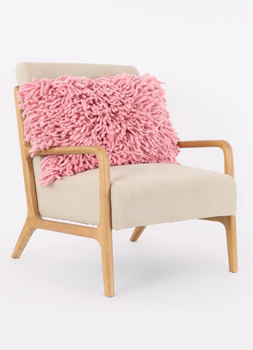HKliving Sierkussen 60 x 40 cm - voorkant 2 roze