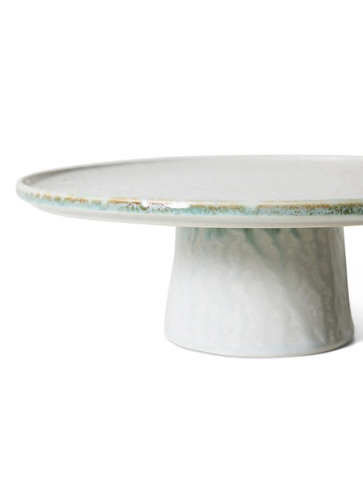 HKliving Smudge M taartplateau 26 cm - detail lichtblauw