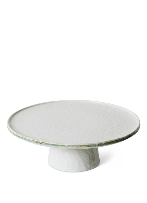 HKliving Smudge M taartplateau 26 cm - voorkant 5 lichtblauw