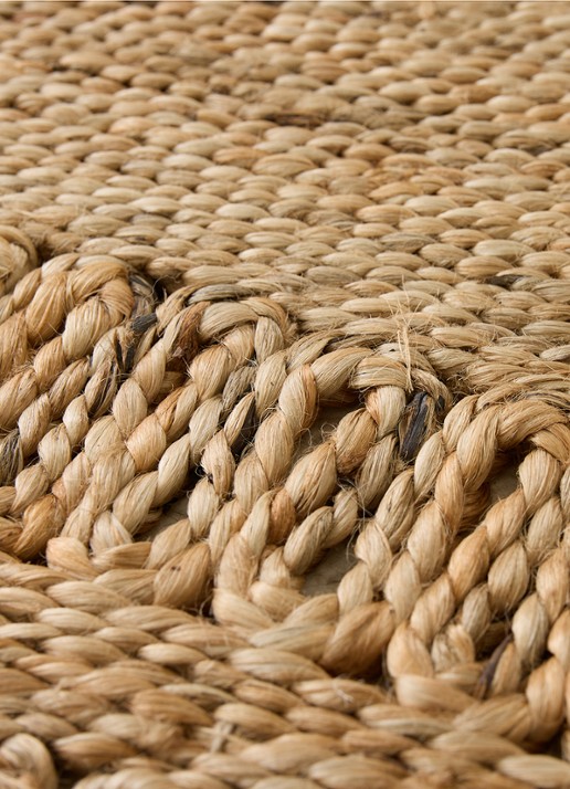 HKliving Soleil vloerkleed van jute 200 x 70 cm - detail lichtbruin