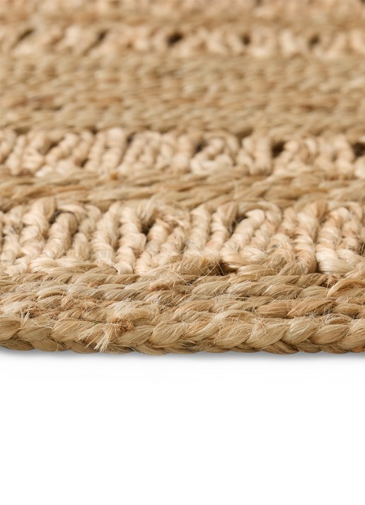 HKliving Soleil vloerkleed van jute 200 x 70 cm - detail 2 lichtbruin