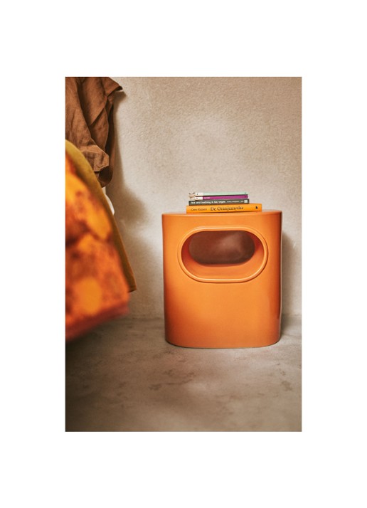 HKliving Space bijzettafel 36 x 39 cm - voorkant 5 oranje