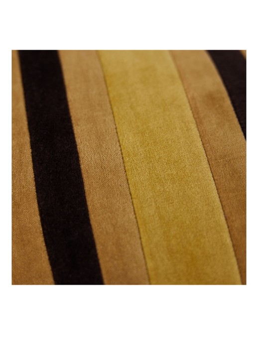 HKliving Striped sierkussen 50 x 30 cm - detail 3 mosterd