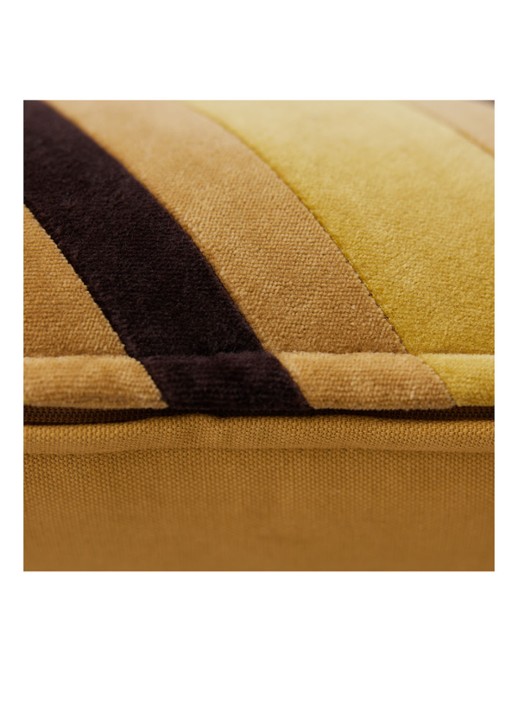 HKliving Striped sierkussen 50 x 30 cm - detail 4 mosterd