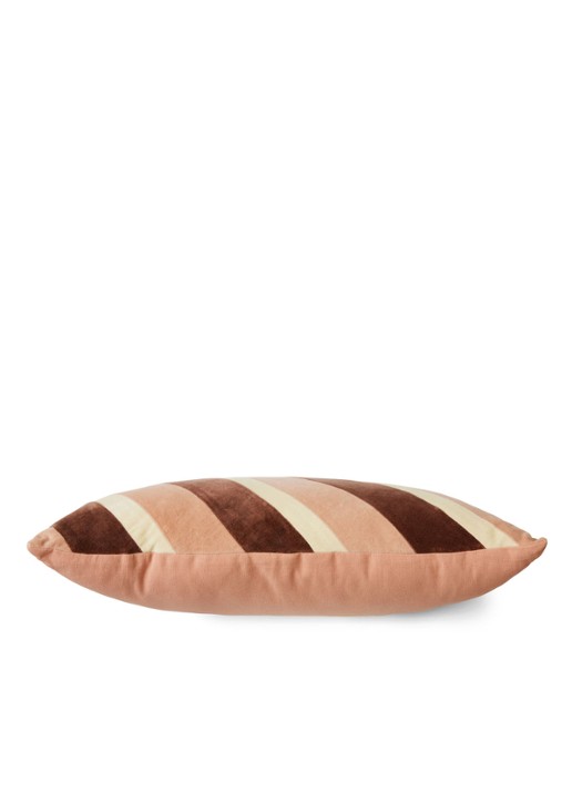 HKliving Striped sierkussen 60 x 35 cm - detail 2 lichtroze