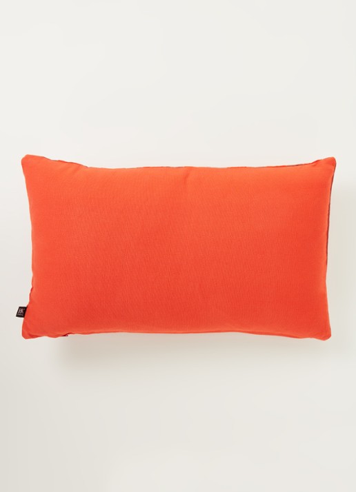 HKliving Striped Velvet sierkussen 30 x 50 cm - detail 2 steenrood