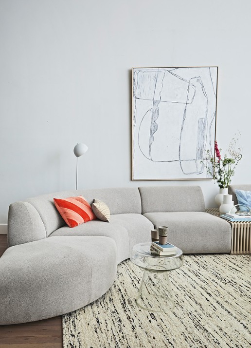 HKliving Striped Velvet sierkussen 60 x 40 cm - voorkant 4 oudroze