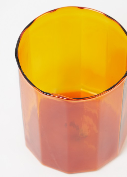 HKliving Sunlit drinkglas 42,5 cl - voorkant 2 oranjebruin
