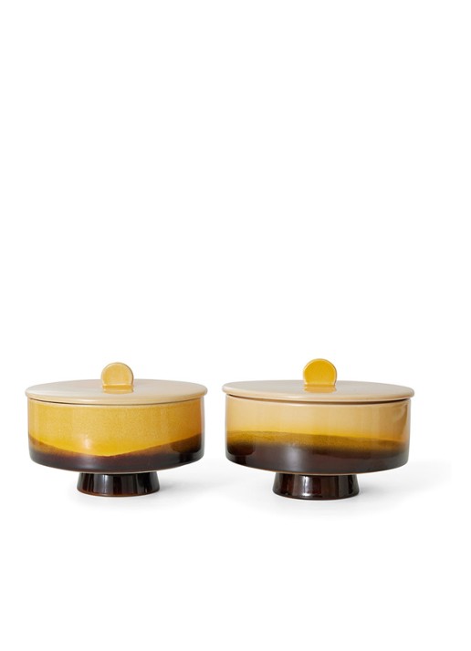HKliving Sunshine voorraadpot 13 cm - detail 4 abrikoos