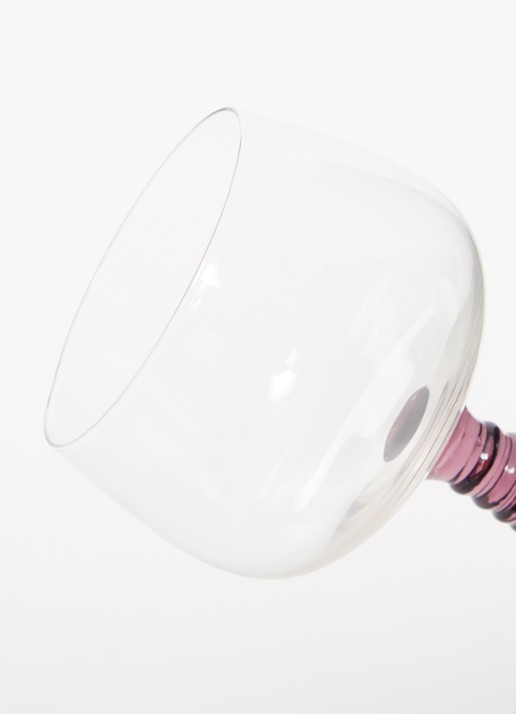 HKliving Swirl hoog wijnglas 27,5 cl - detail paars