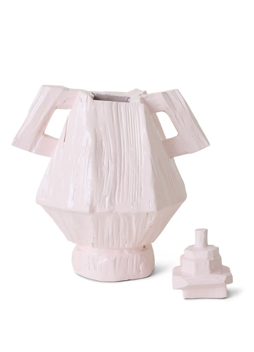 HKliving Teun Zwets Amfora vaas 38 cm - detail 2 lila