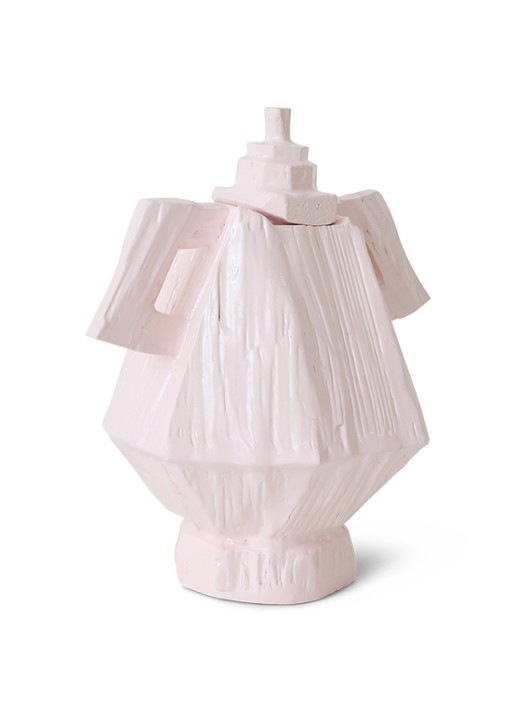 HKliving Teun Zwets Amfora vaas 38 cm - voorkant 7 lila