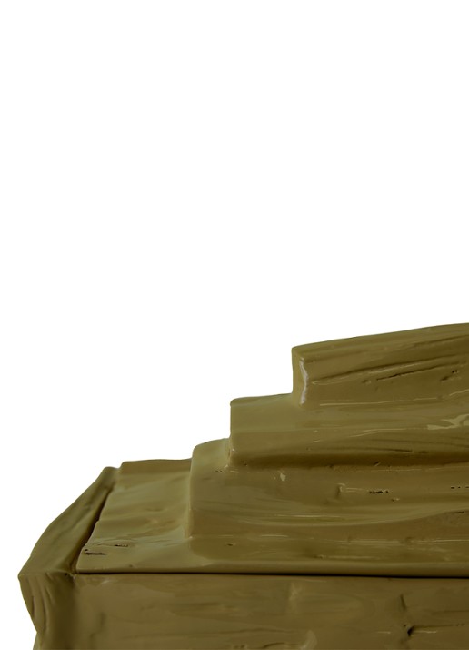 HKliving Teun Zwets opbergdoos 30 x 19 cm - detail 4 mosgroen