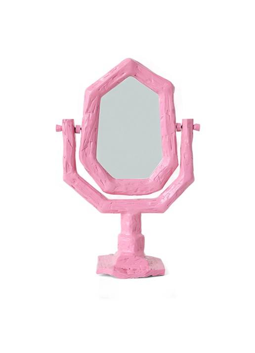 HKliving Teun Zwets spiegel 44 cm - voorkant roze