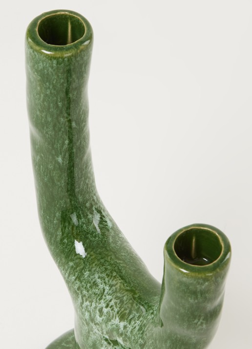 HKliving The Emeralds L kandelaar 27,5 cm - detail groen