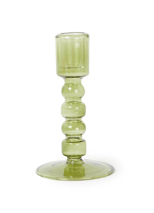 HKliving The Emeralds M kandelaar 13 cm - voorkant 2 groen