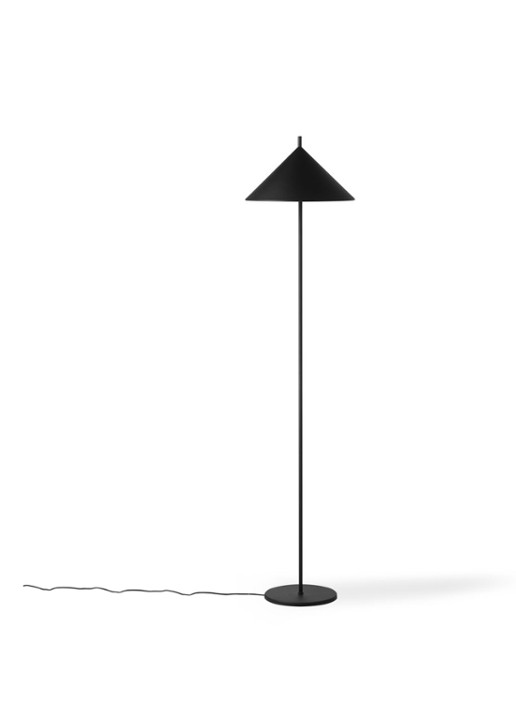 HKliving Triangle vloerlamp Ø 34 cm - voorkant zwart