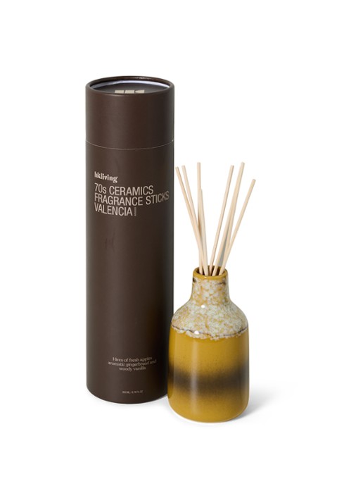 HKliving Valencia geurstokjes 200 ml - achterkant 2 beige