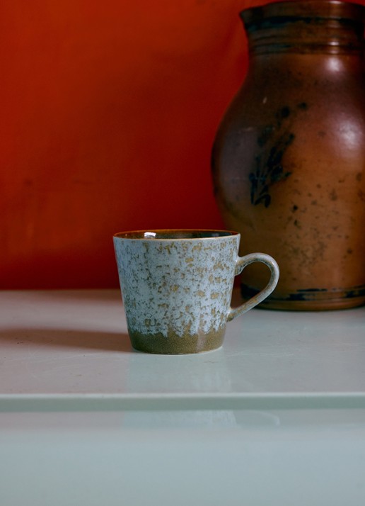 HKliving Verdigris cappuccino mok - voorkant 5 groen