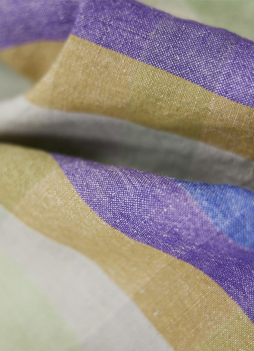 HKliving Vida theedoek in linnenblend 50 x 70 cm - detail 3 multicolor