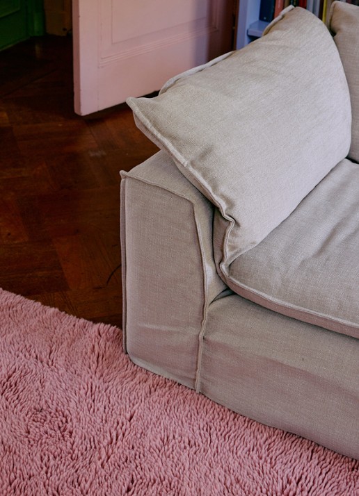 HKliving Vloerkleed 150 x 240 cm - detail 3 roze