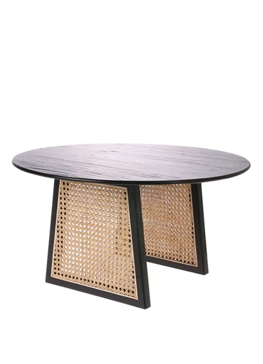 HKliving Webbing salontafel medium - voorkant 2 zwart