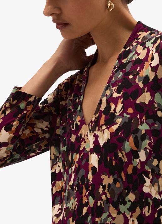 Hobbs Aimee printed top - detail paars