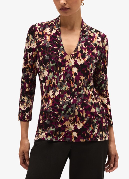 Hobbs Aimee printed top - voorkant 5 paars