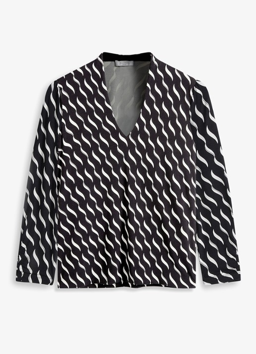 Hobbs Aimee tuniek met print - voorkant donkerblauw
