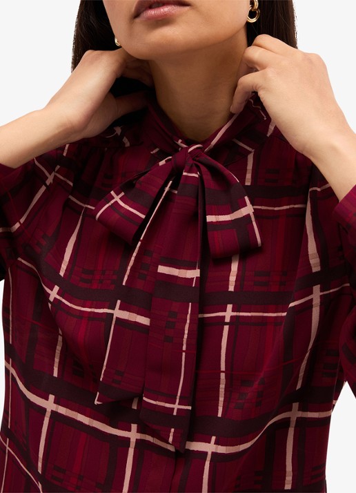 Hobbs Aisha blouse met strikdetail