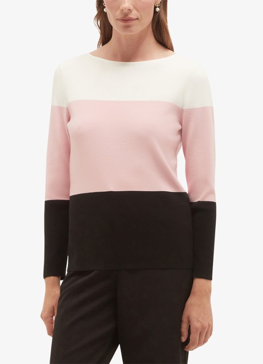 Hobbs Alice fijngebreide trui met colour blocking