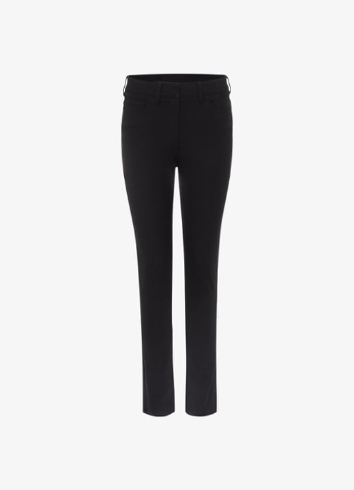 Hobbs Amanda high waist skinny fit chino met steekzakken - voorkant 3 zwart