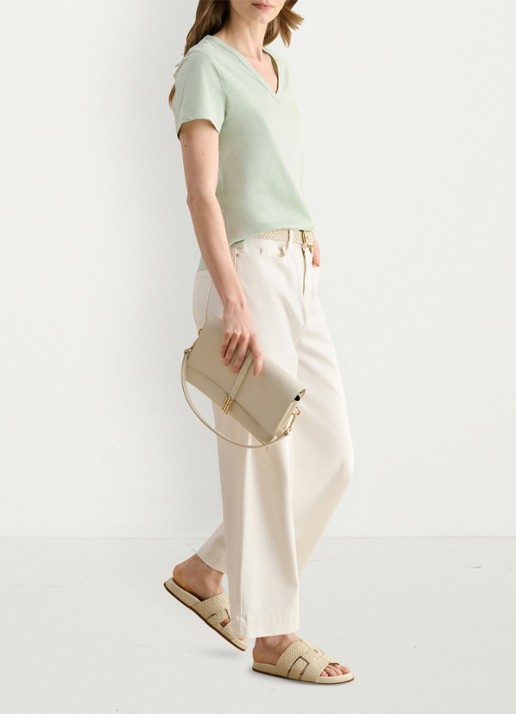 Hobbs Arianna T-shirt met V-hals - voorkant 2 groen