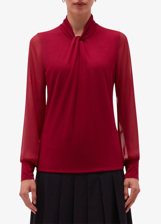 Hobbs Ashley blouse met ballonmouw