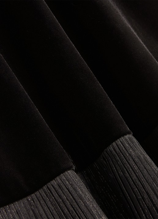 Hobbs Ashley mini jurk van fluweel - detail 5 zwart