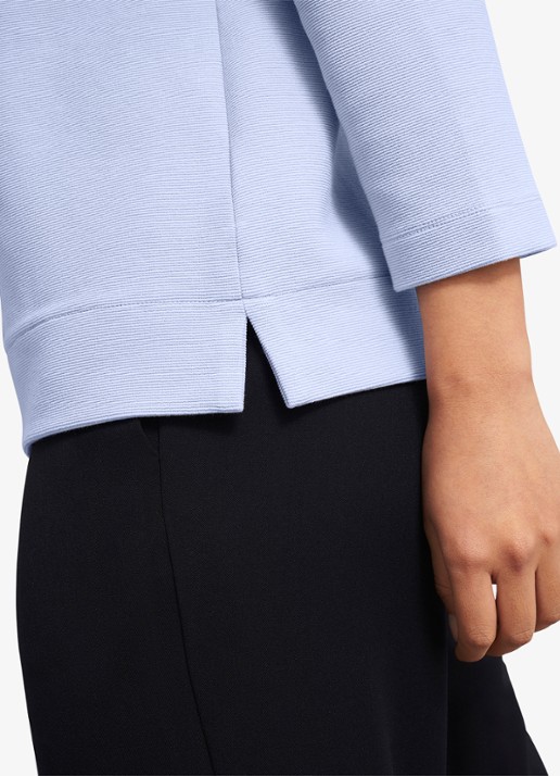 Hobbs Betsy top met boothals  - detail 5 lichtblauw