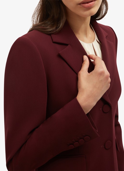 Hobbs Bree blazer met klepzakken - detail 2 aubergine